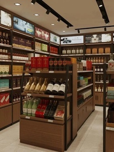 Exhibidor Comercial LED Ecológico de Alta Resistencia para Tabaco, Licores, Vino y Cigarrillos, con Acabado Barnizado y Estantes en Escalera para Tiendas Minoristas - Product Image 3