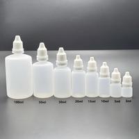 Flacon compte-gouttes en plastique LDPE avec logo personnalisé, rechargeable, à presser, avec bouchon inviolable