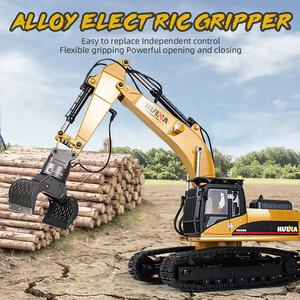 Combinación <span class=keywords><strong>Huina</strong></span> 1580 + <span class=keywords><strong>1582</strong></span> Juguetes para Niños de Mejor Presupuesto Vehículo de Aleación de Metal Cargadora de Ruedas Camión a Control Remoto Excavadora de Juguete RC - Product Image 5