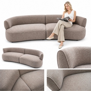 Divano Moderno Italiano di Lusso a Due Posti Estensibile in Tessuto Trapuntato <span class=keywords><strong>Rosa</strong></span> Antico con Imbottitura in Spugna per Soggiorno - Product Image 1