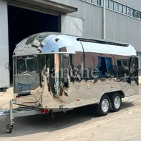Chariot de restauration rapide électrique mobile en acier inoxydable populaire en Allemagne pour café et bar à nourriture de rue