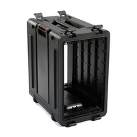 Valise à roulettes moulée par injection J6UL avec poignée télescopique, en plastique rigide haute résistance pour équipement audio, usage intensif