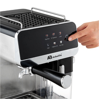Anbolife - Cafetera Espresso Eléctrica Semiautomática de 20 Bares, Acero Inoxidable, con Molinillo Incorporado, Programable Táctil, para el Hogar, UE
