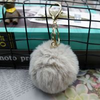 Porte-clés pompon en peluche pour femmes, personnalisé, nouvelle mode, Kawaii, en boule de fourrure, pompon