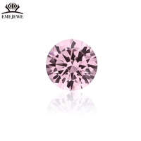 EMEJEWE Laborgezüchteter Brillantschliff Rosa Saphir Edelstein mit Drittanbieter-Prüfung AGL Bericht Farbspiel/Feuer Silberschmuck