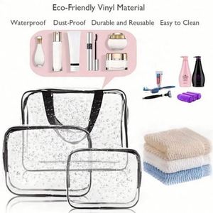 Wholesale Custom Logo Design Transparent PVC Pouches Women's Clear Travel Zipper for <b>Toiletry</b> Makeup Cosmetic Bag - Product Image 5