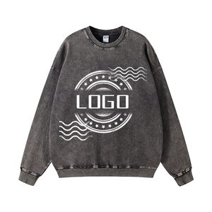 Felpa a girocollo Vintage oversize da uomo felpa con cappuccio di alta qualità con cappuccio <span class=keywords><strong>ricamato</strong></span> Design <span class=keywords><strong>personalizzato</strong></span> - Product Image 3