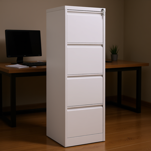 ตู้เก็บเอกสารโลหะแนวตั้ง 4 ลิ้นชัก พร้อมกุญแจล็อค สำหรับเก็บเอกสารขนาด A4 เหมาะสำหรับสำนักงานและบ้าน - Product Image 2