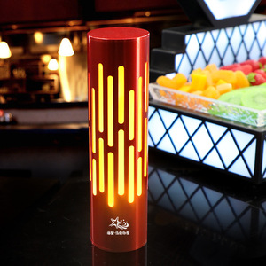 Led Bar Counter Table <b>Lamp</b> Rechargeable Cylindrical Decorative <b>Light</b> For Nightclubs Cafes Restaurants <b>Touch</b> Control Battery - Product Image 2