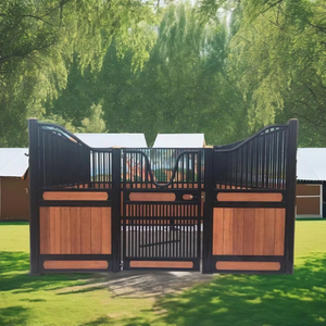 शानदार इनडोर घोड़े की स्थिर स्टाल पाउडर को बांस बोर्ड पोर्टेबल के साथ लेपित किया गया - Product Image 1