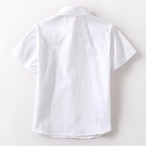 Chemises blanches pour filles, uniformes scolaires, chemisiers pour garçons, vêtements en <span class=keywords><strong>coton</strong></span> à manches courtes pour enfants - Product Image 2