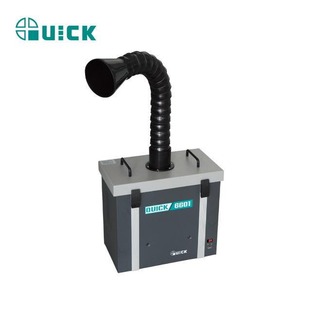 Quick 220V Motor Engine 1-Year Warranty Single Hose Soldering Station Smoke Fume Extractor with High Flow Rate New 6101A1/6601
