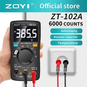 Multimètre numérique ZOYI ZT102/102A 6000 points de mesure Testeur de transistors Calibrateur de tension automatique - Product Image 6