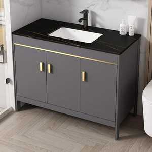 Ensemble de meuble-lavabo gris moderne Wayon avec miroir LED intelligent intégré et vasque en céramique pour projets résidentiels de luxe WW-YSG - Product Image 5