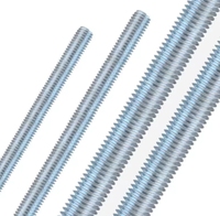 DIN975 Carbon Steel Hex Head Zinc Plated UNC Threaded Rod M6-M10 Grades 4.8 & 6.8 Stud Rod Made in China 2 Nuts