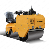 Rouleau compresseur hydraulique à double tambour de 700 kg avec une force de vibration de 2 tonnes