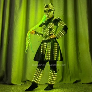 Traje de Robot LED para mujer, vestido <span class=keywords><strong>Guetta</strong></span> de Halloween, puesta en escena, disfraz de zancos para Navidad, Año Nuevo, Año Nuevo chino - Product Image 3