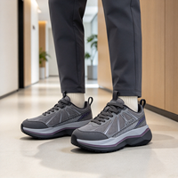 Chaussures de sport décontractées d'extérieur personnalisées de haute qualité pour hommes, chaussures de course à semelle épaisse absorbant les chocs, à lacets