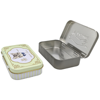 Boîte en fer blanc rectangulaire personnalisée de qualité alimentaire, finition brillante et mate, avec couvercle à charnière, pour chocolat, bonbons, crayons, rouges à lèvres