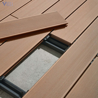 Tarima de WPC de Perfil Delgado de 18 mm, con Diseño 3D de Grano de Madera, Encaje Entrecruzado, Antideslizante, Impermeable, Cuadrada, Moderna y Ecológica