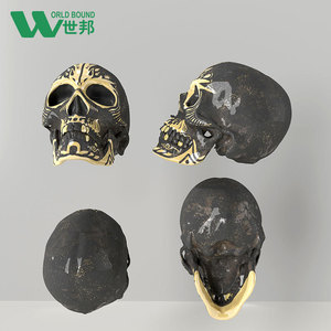 Decoración de calaveras de resina para interiores, decoración de Halloween, duradera para adultos - Product Image 2