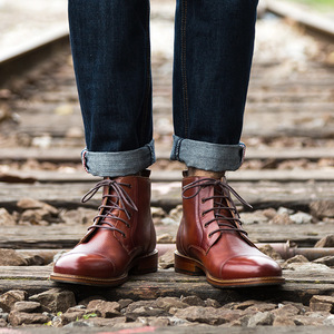 New British Custom Style Extra Large Size Men's Martin <b>Boots</b> Winter Genuine Leather Dress <b>Boots</b> for Men - Product Image 6
