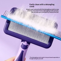 Ensemble peigne et brosse courbés en plastique Hartley pour toilettage de chiens et chats, style Bichon Frise Teddy