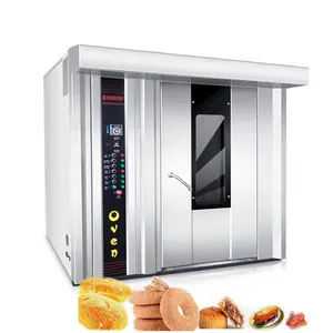 Horno rotativo Industrial para repostería, horno giratorio de 32 bandejas, tipo eléctrico/de Gas, comercial, gran oferta