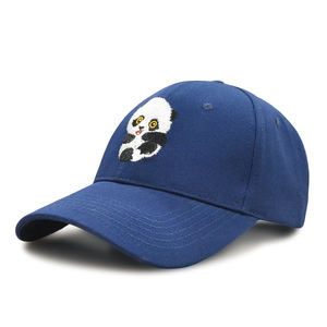 Casquette de baseball brodée motif panda mignon, bleu marine, réglable, à visière incurvée, style Dad Hat, pour enfants et femmes, usage quotidien en extérieur - Product Image 2