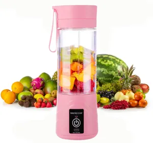 Blender dan Juicer Portabel Usb, Blender Mini 6 Pisau Dapat Diisi Ulang, Mixer Kecil Pembuat Jus