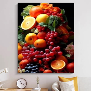 Pintura por Números <span class=keywords><strong>para</strong></span> Niños, Comida y Frutas, Lienzo <span class=keywords><strong>para</strong></span> <span class=keywords><strong>Colorear</strong></span> DIY 40*50cm, Sin Marco o Con Marco, Kit de Arte <span class=keywords><strong>para</strong></span> Niños, Regalo Artesanal Hecho a Mano - Product Image 6