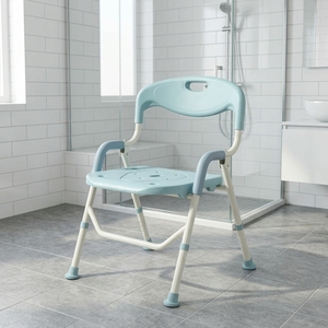 <span class=keywords><strong>Chaise</strong></span> <span class=keywords><strong>de</strong></span> bain pliable <span class=keywords><strong>de</strong></span> qualité médicale avec accoudoirs, siège <span class=keywords><strong>de</strong></span> <span class=keywords><strong>douche</strong></span> antidérapant <span class=keywords><strong>réglable</strong></span> <span class=keywords><strong>en</strong></span> <span class=keywords><strong>hauteur</strong></span> pour les personnes âgées et les personnes handicapées - Product Image 1
