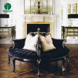 Moontree stile americano retrò Hotel Lounge rotondo <span class=keywords><strong>divano</strong></span> <span class=keywords><strong>grigio</strong></span> centro commerciale Area di attesa per il tempo libero <span class=keywords><strong>divano</strong></span> in pelle - Product Image 5