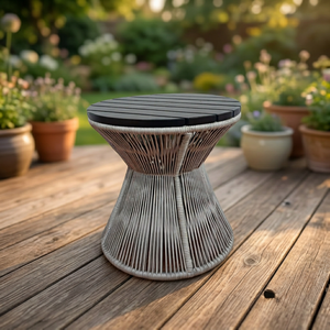 Mesa de Centro de Madera de Teca con Cuerda, Diseño Moderno y Duradero, Fácil de Limpiar, para Uso en Interiores - Product Image 2
