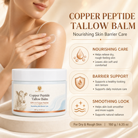 Crème Corporelle GHK-Cu à Marque Blanche OEM ODM – Hydratation Intense Peaux Sèches, Soin Barrière Cutanée, Baume au Peptide de Cuivre et au Suif