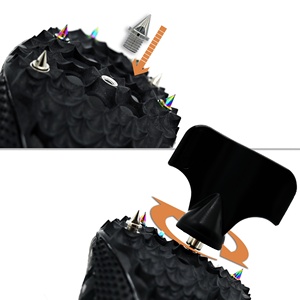 ไม่มีโลโก้48ชิ้น6.4มม. 1/4 "แทร็กและฟิลด์พีระมิดน้ำหนัก1.1กรัมกลวงออกเปลี่ยนรองเท้าโลหะผสมเหล็กความแข็งสูง - Product Image 6