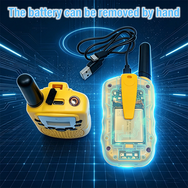 Kids Gift Rechargeable Walkie Talkie 3KM Long Range 22CH Flashlight Portable Mini Talkie Walkie for Camping