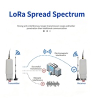 Módem Inalámbrico Industrial Lora 433MHz RS485 con Puerto Serial, Transmisión Bidireccional Transparente, Radio de Datos Remotos