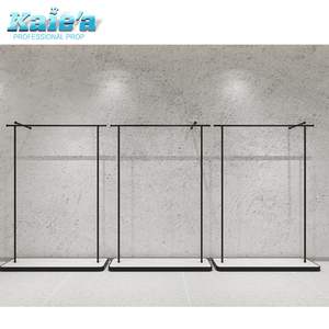 OEM negozio di abbigliamento di usura delle donne del basamento del metallo di visualizzazione attaccatura display rack per abbigliamento - Product Image 4