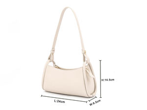 Elegante Bolso de Hombro de Cuero Beige, Bolso de Alta Calidad para Mujer, Bolso de Mano para Dama - Product Image 6