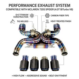 Tubo de Escape Catback Valvetronic Vortex Pie Cut de Titanio Azul para McLaren 720S Spider 4.0T BiTurbo V8, Kit de Tuning Deportivo de Carreras - Product Image 1