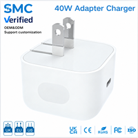 Chargeur USB-C rapide 40-60W, adaptateur mural PD Type-C à port unique, mini bloc de charge pliable pour téléphones, vente en gros