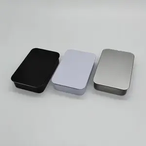 Size: 90x60x20mm Big Sliding Tin Box Mint Tin Metal Case Food Candy Box Storage Packing Container