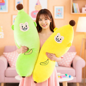 Almohada de Peluche de Plátano con Cara de Mono Abstracta, Larga, Divertida, Suave, para Dormir y Abrazar, Venta al por Mayor y al por Menor, Decoración de Habitaciones - Product Image 2
