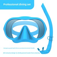 Ensemble de lunettes de plongée haute définition avec tube respiratoire en silicone anti-buée Nouvelle combinaison de plongée humide pour l'apnée