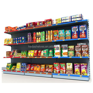 Prezzo di fabbrica doppio lato metallico negozio al dettaglio supermercato Gondola scaffalatura scaffale per negozio - Product Image 5