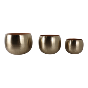 Set di 3 vasi per fiori in metallo martellato, fioriere decorative da interno ed esterno per la decorazione della casa - Product Image 3
