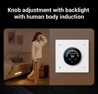 Thermostat intelligent Zigbee TYSH avec bouton tactile, panneau tactile 10A en acrylique 86mm, interrupteur de climatisation