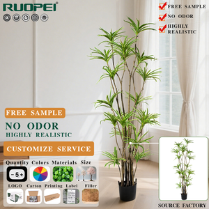 RUOPEI Dracaena Marginata Pianta Artificiale, Albero Finto Ignifugo, Ecologico, Inodore, Vegetazione Tropicale per Interni Domestici - Product Image 1