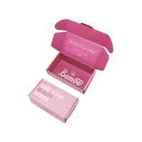 Boîte d'expédition en carton ondulé personnalisée, mate, imprimée recto-verso, pour l'emballage de vêtements et de sous-vêtements - Pliable et personnalisable, idéale pour les cadeaux